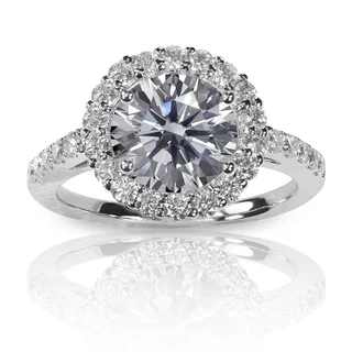 Silver halo ring